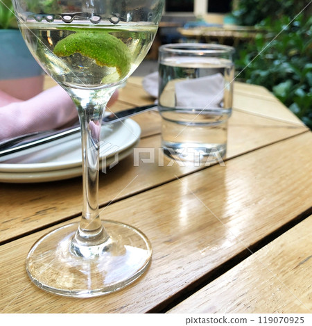 Drinks on the table in a restaurant, glasses with cocktail Drinks on the table in a restaurant, glasses with cocktail 119070925