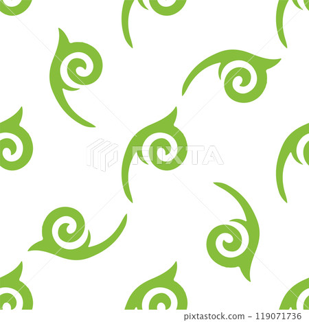 Islamic tulip, floral geometry. Tatar seamless pattern. Culture of the Tatar people, symbols of green and red. 119071736