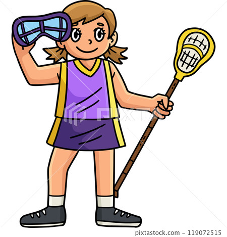 Female Lacrosse Player Goggles and Stick Clipart Female Lacrosse Player Goggles and Stick Clipart 119072515