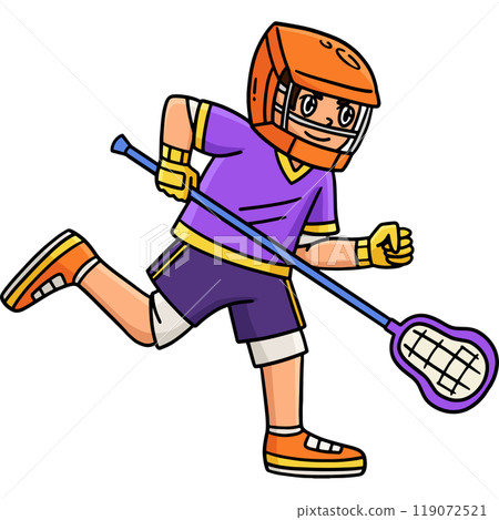 Lacrosse Player Running Cartoon Colored Clipart Lacrosse Player Running Cartoon Colored Clipart 119072521