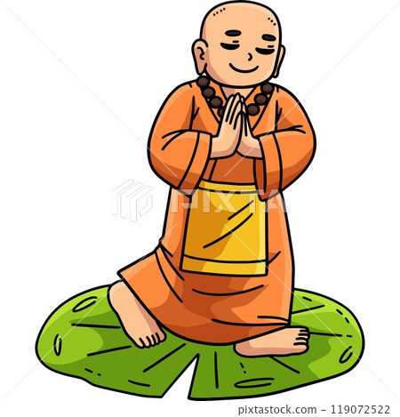Buddhism Buddha Walking on Lily Pads Clipart Buddhism Buddha Walking on Lily Pads Clipart 119072522