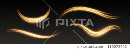 Glowing waves and curves, speed lines light effect, neon magic rays, abstract bright trails. Glowing waves and curves, speed lines light effect, neon magic rays, abstract bright trails. 119072632