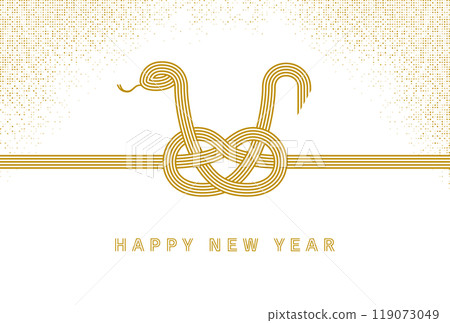 時尚簡約2025蛇年新年賀卡 119073049