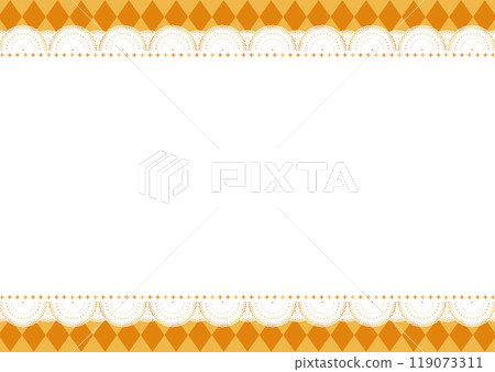 Horizontal frame x diamond pattern (orange) Horizontal frame x diamond pattern (orange) 119073311