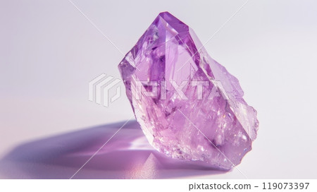 Radiant Polished Kunzite Gemstone CloseUp for Jewelry Design and Gem Enthusiasts 119073397