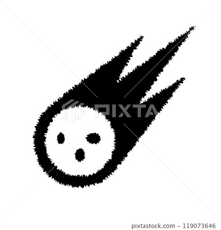 meteorite silhouette black 119073646