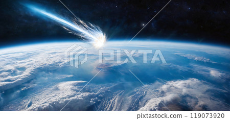 Comet passes close to the planet earth, hits it and thus brought water to this planet in the course of earth's history 119073920