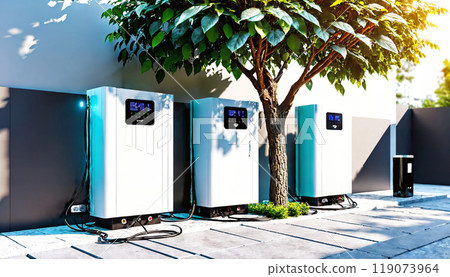 Solar-powered regenerative electrical energy storage for charging electric cars, electrical appliances and private households 119073964