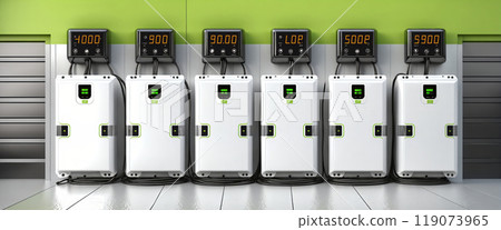 Solar-powered regenerative electrical energy storage for charging electric cars, electrical appliances and private households 119073965