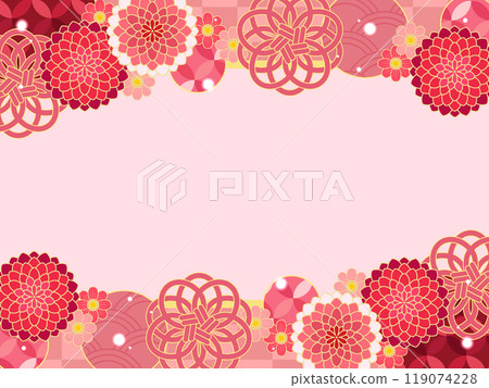 Cute pink Japanese style background 119074228