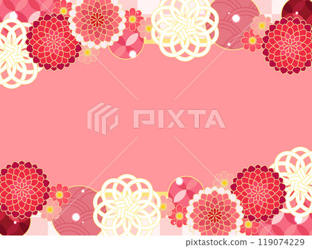 Cute pink Japanese style background 119074229