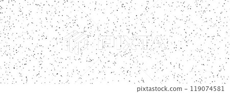 Seamless grain speckle texture. Distress grunge dot background. Black grungy splash repeated pattern. Splatter dirty grit overlay with drops, specks, flecks. Gravel noise for banner, poster. Vector 119074581