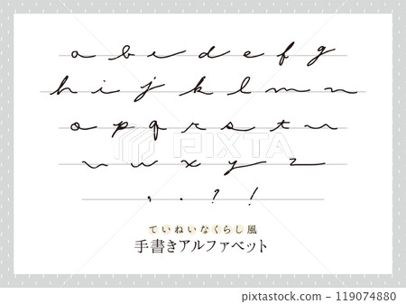 Handwritten alphabet Handwritten alphabet 119074880