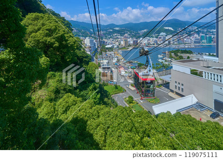 View of the northwest side from the Atami Ropeway in Atami City, Shizuoka Prefecture (Atami city, Atami Port, Wadahama Minamimachi, etc.) 119075111