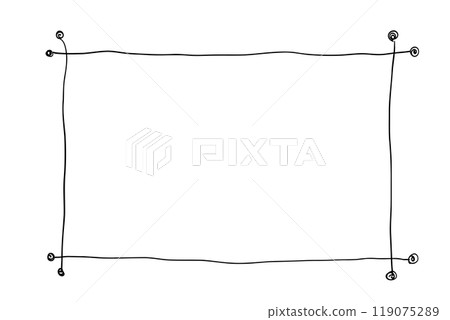 簡單的方形線條畫框 簡單的方形線條畫框 119075289