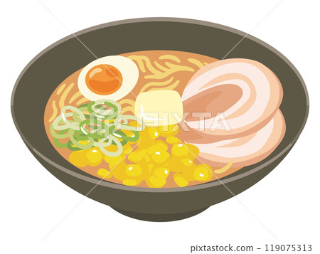 Illustration of miso ramen Illustration of miso ramen 119075313