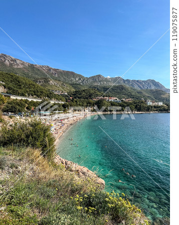 Beautiful landscape of a Kamenovo pebble beach 119075877