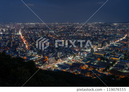 Hokkaido Sapporo Maruyama Mountain climbing Hiking Cityscape Night view Hokkaido Sapporo Maruyama Mountain climbing Hiking Cityscape Night view 119076555