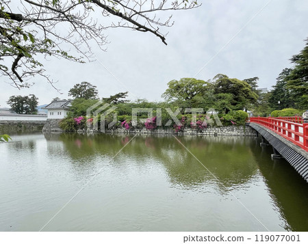 moat near Odawara Japanese Castle in Kanagawa Prefecture. moat near Odawara Japanese Castle in Kanagawa Prefecture. 119077001