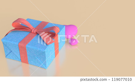 The Gift box for celebrate or holiday concept 3d rendering. The Gift box for celebrate or holiday concept 3d rendering. 119077010