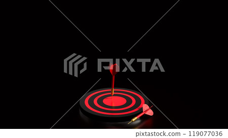 The red darts and  target for Business concept 3d rendering. 119077036