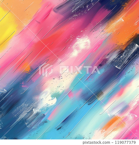 色彩繽紛的抽象背景，用柔和的顏色畫筆繪製 119077379