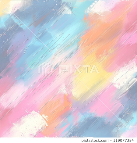 色彩繽紛的抽象背景，用柔和的顏色畫筆繪製 119077384