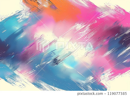 色彩繽紛的抽象背景，用柔和的顏色畫筆繪製 119077385