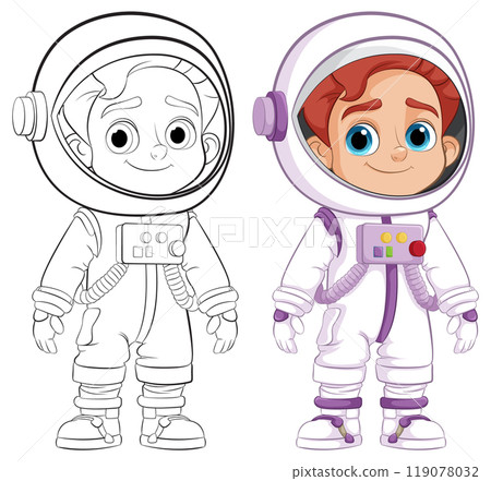 Cute Astronaut Vector Illustration Cute Astronaut Vector Illustration 119078032
