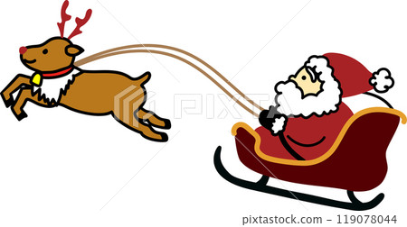 Flying Santa and Reindeer Flying Santa and Reindeer 119078044