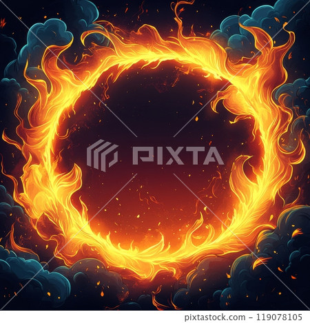 火和火焰背景向量圖向量卡通框架 119078105