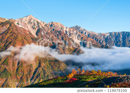 秋季攀登唐松岳(黎明時分的白馬三山) 秋季攀登唐松岳(黎明時分的白馬三山) 119078108