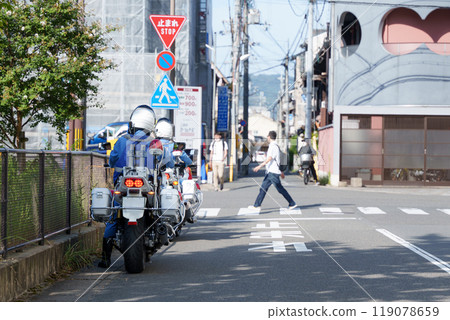 一名警察摩托車警察 119078659
