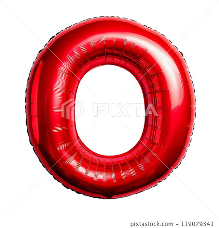 Red balloon letter "O" Red balloon letter "O" 119079341