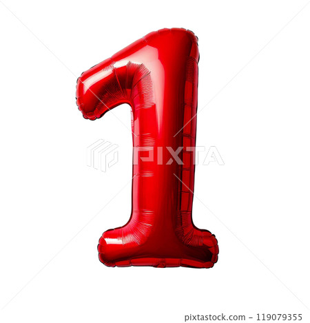 紅色氣球字母“1” 119079355