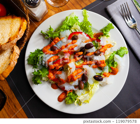 Traditional dish of Catalan cuisine is Xatonada salad 119079578