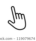 Simple hand icon click mark 119079674