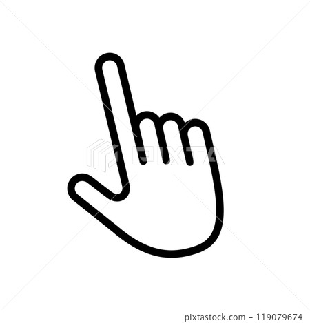Simple hand icon click mark 119079674