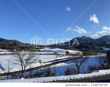 道之站中山盆地的風景（冬天的高山村） 119079754