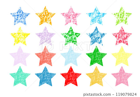 彩色星星插圖集 119079824