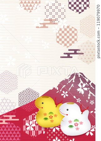 Snake New Year's card zodiac background Snake New Year's card zodiac background 119079970