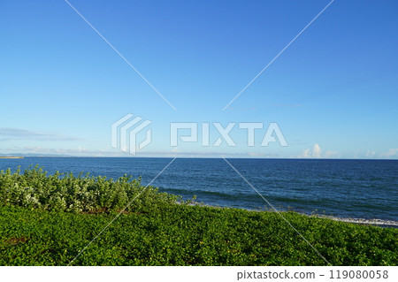 夏末黃昏時分，茅崎柳島海岸 119080058