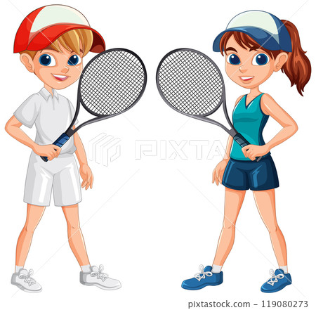 Tennis Players Ready for Match Tennis Players Ready for Match 119080273