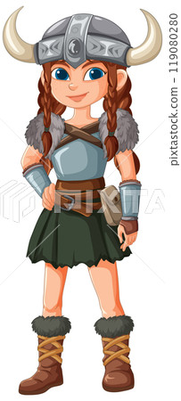 Brave Viking Warrior Girl Brave Viking Warrior Girl 119080280
