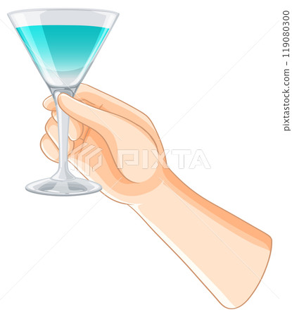 Hand Holding a Martini Glass Hand Holding a Martini Glass 119080300