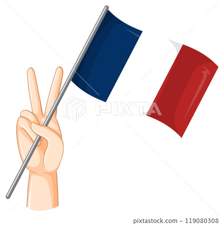 Peace and Patriotism with French Flag 119080308