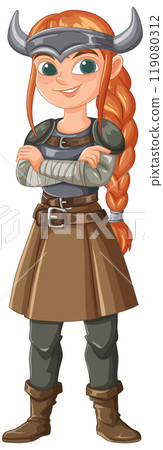 Confident Female Viking Warrior Confident Female Viking Warrior 119080312