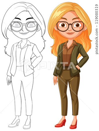 Professional Woman Vector Illustration Professional Woman Vector Illustration 119080319