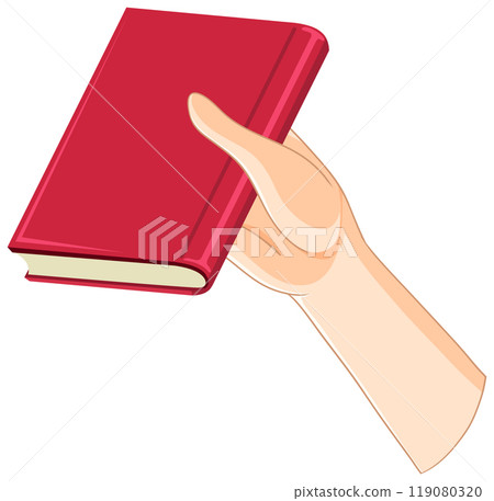 Hand Holding a Red Book Hand Holding a Red Book 119080320