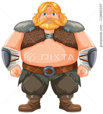 Cartoon Viking Warrior Illustration Cartoon Viking Warrior Illustration 119080347